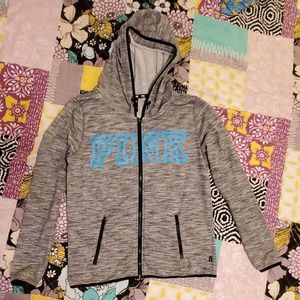 Victoria's Secret Pink gray hooded sweatshirt